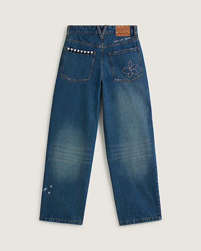 SIRELLE EMROIDERED PANTOLON Vintage Indigo