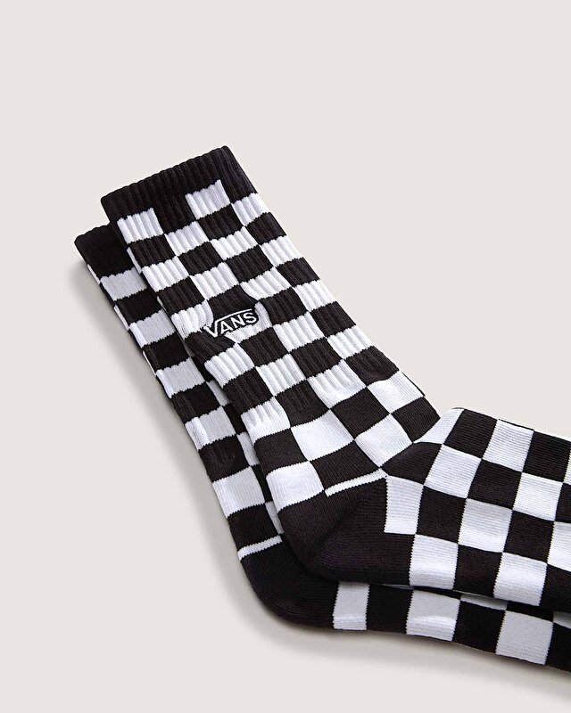 CHECKERBOARD CREW ÇORAP Black/White