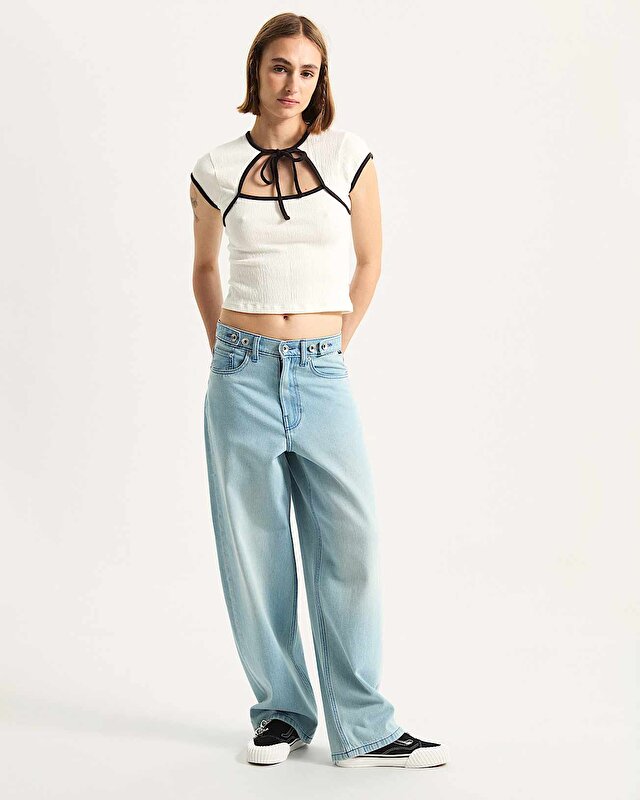 KARI TIE NECK TİŞÖRT Classic White/Black