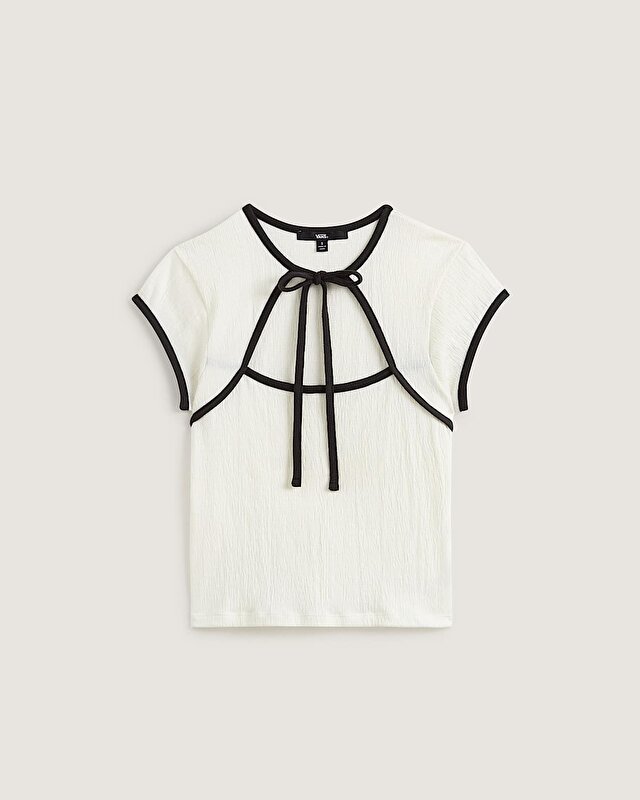 KARI TIE NECK TİŞÖRT Classic White/Black