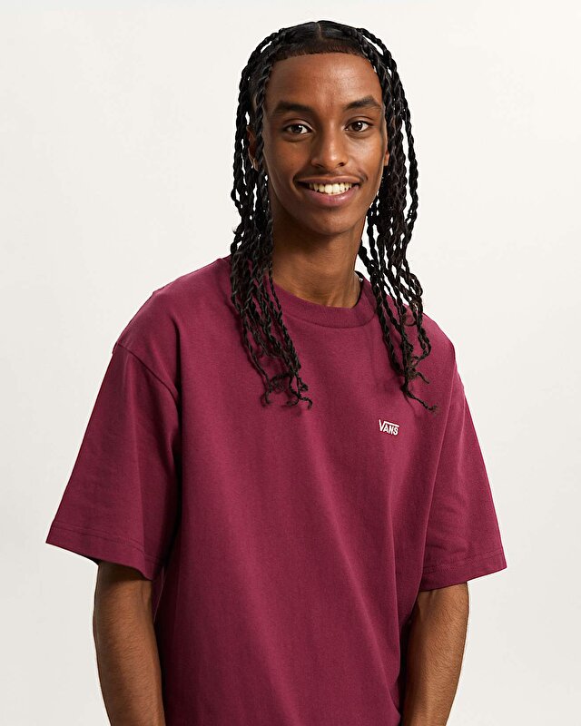 LEFT CHEST II LOOSE TİŞÖRT Burgundy