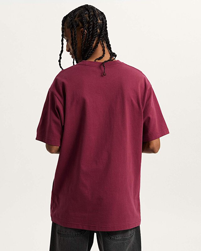 LEFT CHEST II LOOSE TİŞÖRT Burgundy