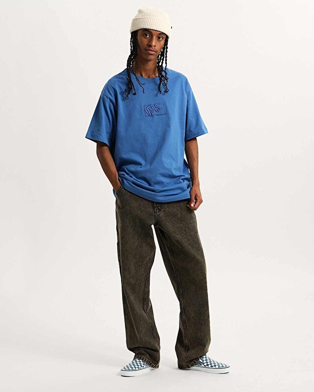 BLOCKED BOX LOOSE TİŞÖRT True Navy