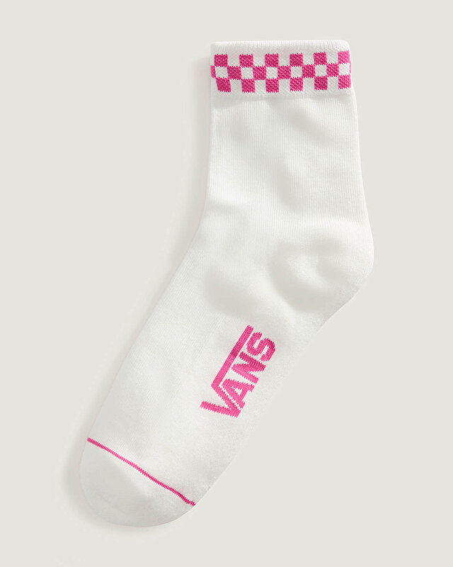 PEEK-A-CHECK HALF CREW ÇORAP Raspberry Rose