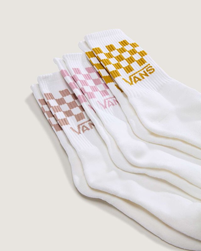 CLASSIC CHECK CREW ÇORAP (3 ÇİFT) Pink Dawn