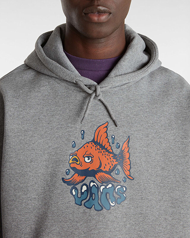 FISH LOOSE KAPÜŞONLU ÜST Cement Heather