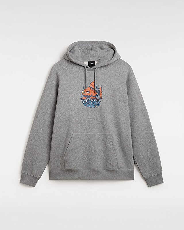 FISH LOOSE KAPÜŞONLU ÜST Cement Heather