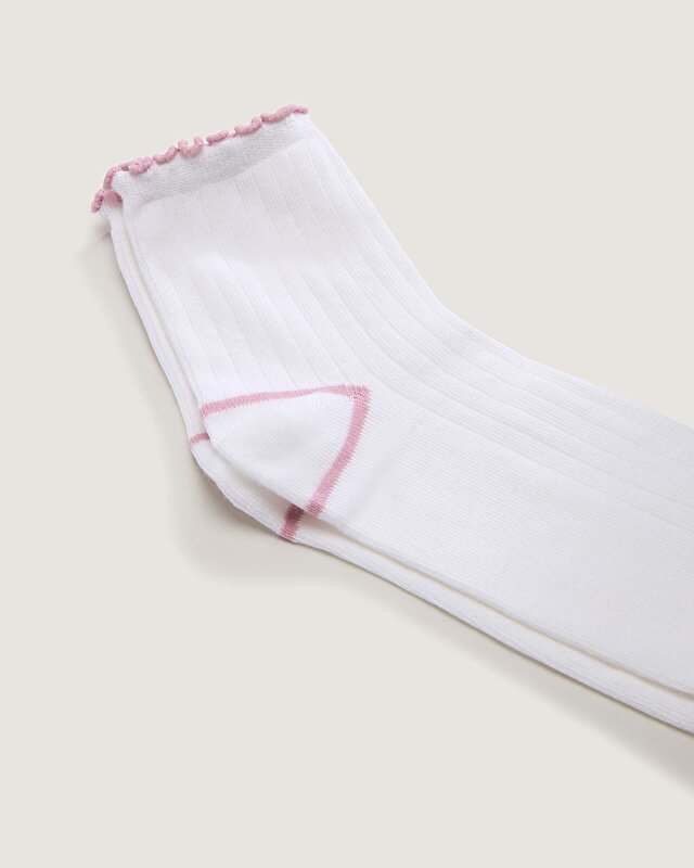 LETTUCE HAVE IT HALF CREW ÇORAP White