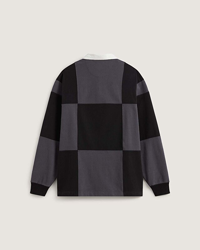 GRANT CHECKERBOARD RUGBY KNIT TİŞÖRT Black