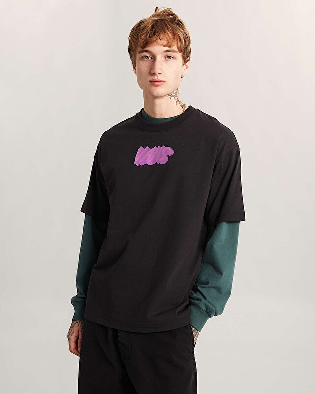 STONE SWIRL LOOSE TİŞÖRT Black