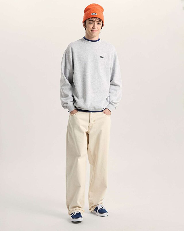 LEFT CHEST II LOOSE SWEATSHIRT Light Grey Heather