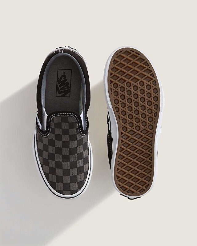 ÇOCUK CLASSIC SLIP-ON AYAKKABI (4-8 YAŞ) (Checkerboard) Blk/Pewter