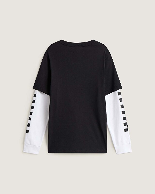 ÇOCUK LONG CHECK TWOFER TİŞÖRT (8-14 YAŞ) Black/White