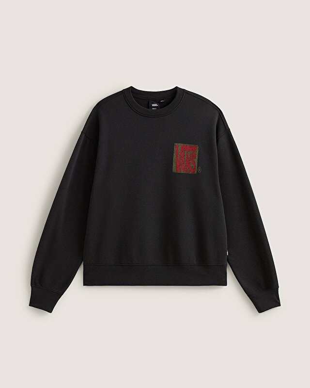 STRETCH STACK CRACKLE SWEATSHIRT Black