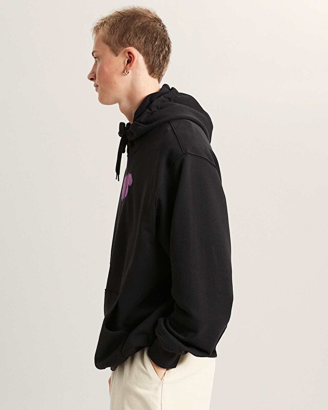 STONE SWIRL LOOSE KAPÜŞONLU ÜST Black