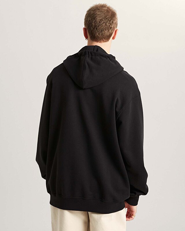 STONE SWIRL LOOSE KAPÜŞONLU ÜST Black