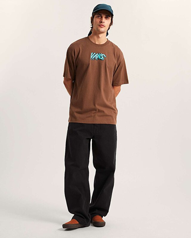 STONE SWIRL LOOSE TİŞÖRT Vintage Cocoa