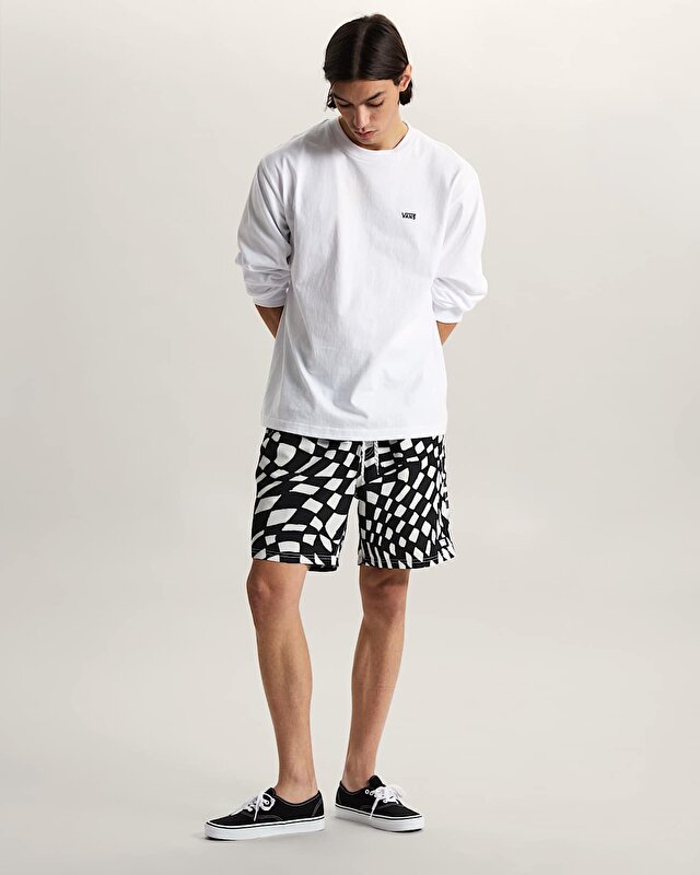 PRIMARY II ELASTIC PRINTED ŞORT MAYO Black/White