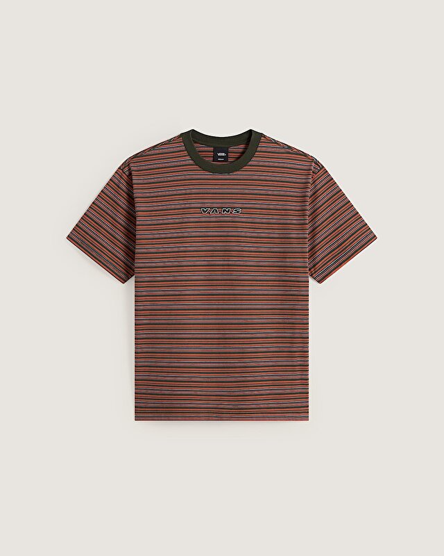 CAMERON STRIPE TİŞÖRT Obsidian Fern/Lgtbronze