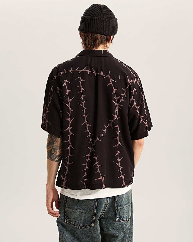 VAN DOREN PRINTED CAMP TİŞÖRT Black
