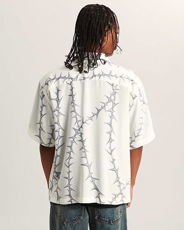 VAN DOREN PRINTED CAMP TİŞÖRT White