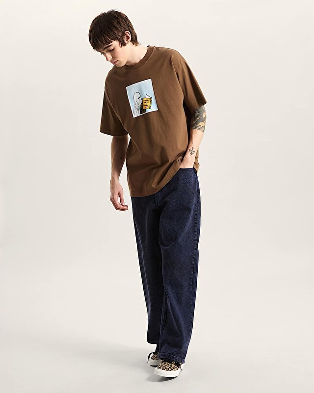 COMMITMENT 4 DUMMIES LOOSE TİŞÖRT Vintage Cocoa