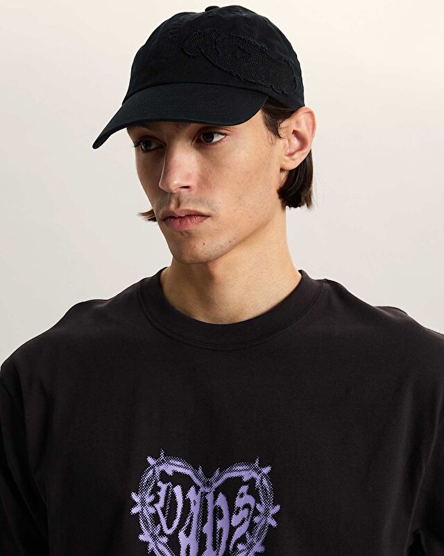 WAVY CURVED BILL JOCKEY ŞAPKA Black