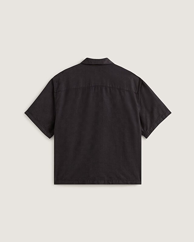 VAN DOREN TENCEL CHECK CAMP GÖMLEK Black