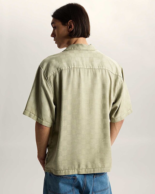 VAN DOREN TENCEL CHECK CAMP GÖMLEK Soft Sage