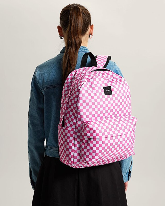 OLD SKOOL CHECK SIRT ÇANTASI Pink Fizz