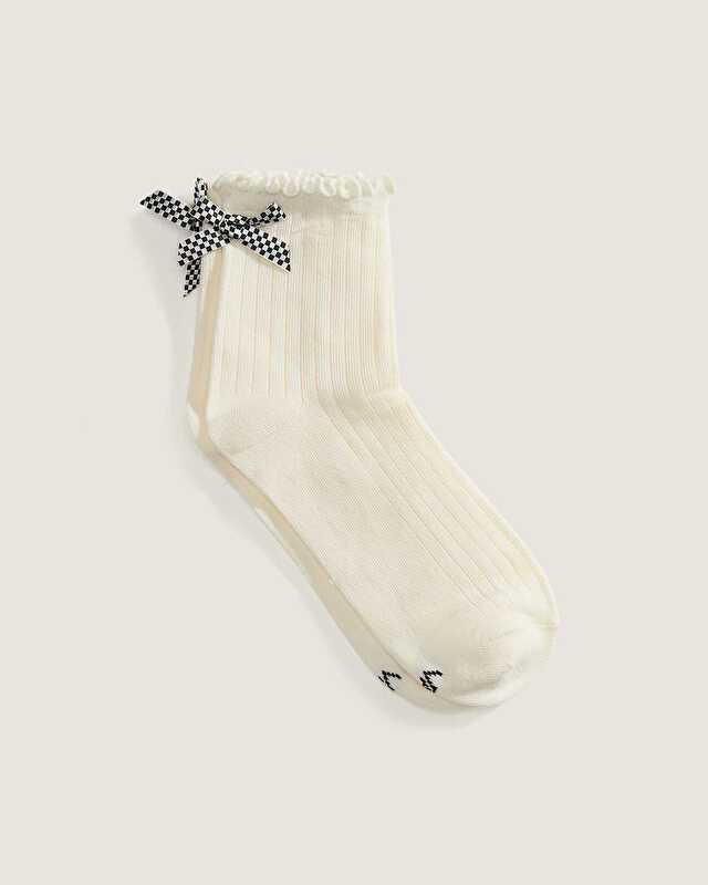 BOW BACK CREW ÇORAP (1 ÇİFT) Marshmallow/Black