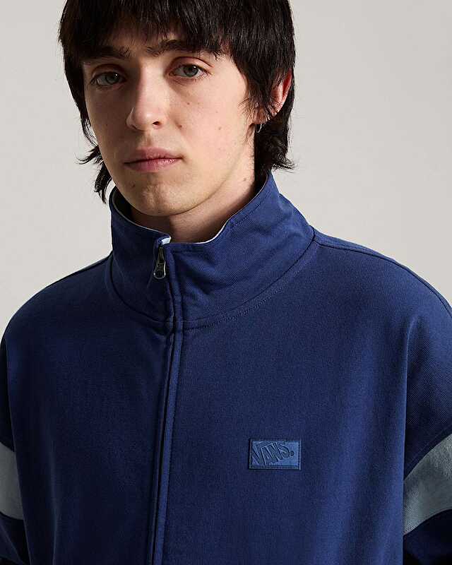 RETRO SPORT MOCK NECK FERMUARLI SWEATSHIRT True Navy