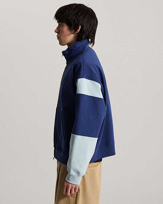 RETRO SPORT MOCK NECK FERMUARLI SWEATSHIRT True Navy