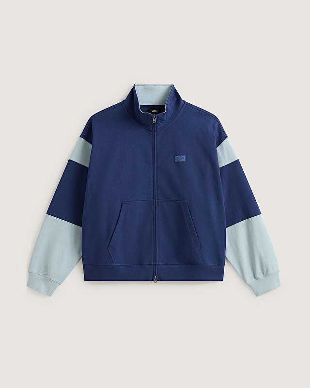 RETRO SPORT MOCK NECK FERMUARLI SWEATSHIRT True Navy