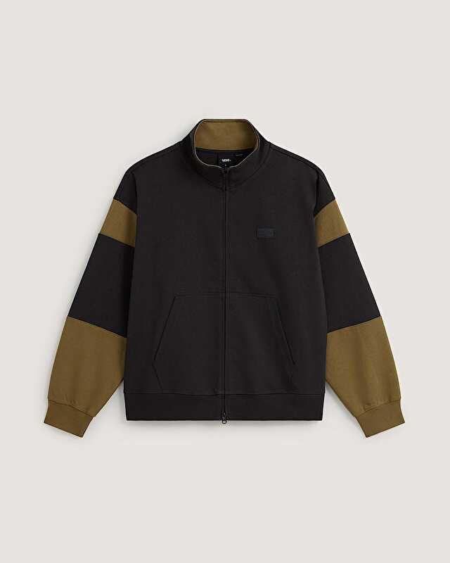 RETRO SPORT MOCK NECK FERMUARLI SWEATSHIRT Faded Black