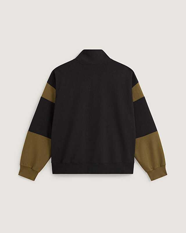 RETRO SPORT MOCK NECK FERMUARLI SWEATSHIRT Faded Black