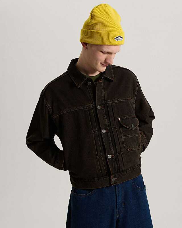 CHECK 5 DENIM TRUCKER CEKET Black/Vintage Cocoa