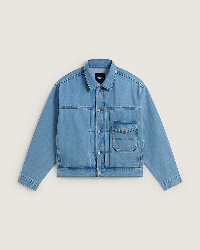 CHECK 5 DENIM TRUCKER CEKET Light Stonewash