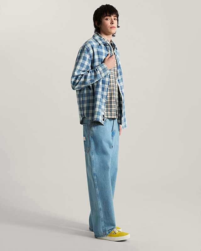 DRILL CHORE BAGGY CARPANTER PANTOLON Light Stonewash