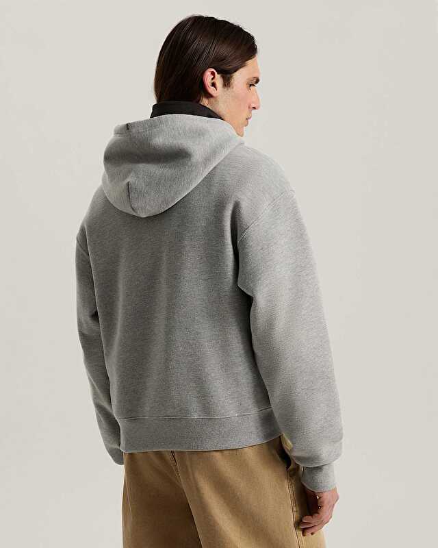 STRETCH LOGO FERMUARLU SWEATSHIRT Cement Heather