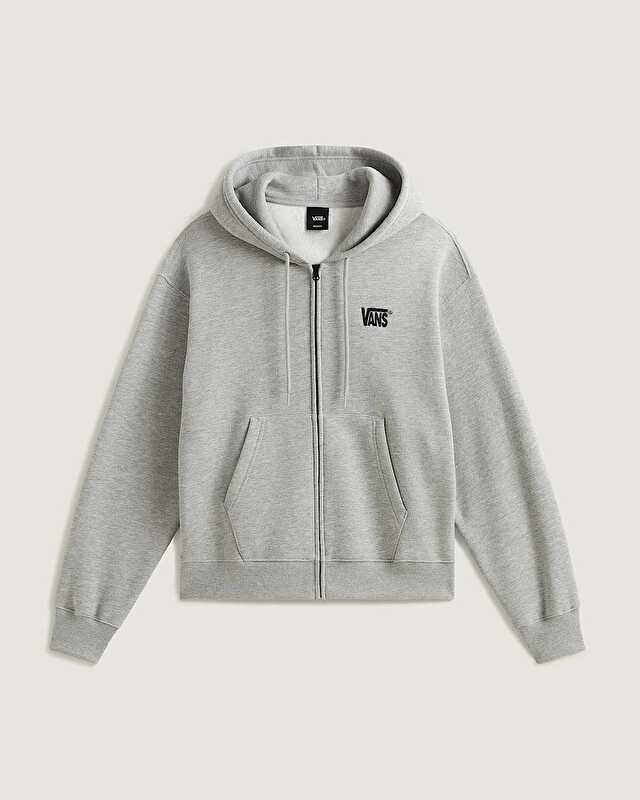 STRETCH LOGO FERMUARLU SWEATSHIRT Cement Heather