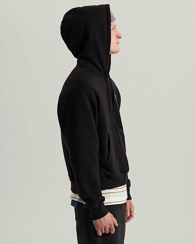 STRETCH LOGO FERMUARLU SWEATSHIRT Black/White