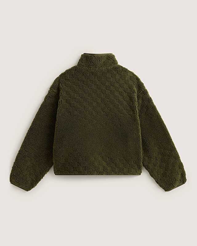 QUEENS HIGH PILE CEKET Mossy Olive