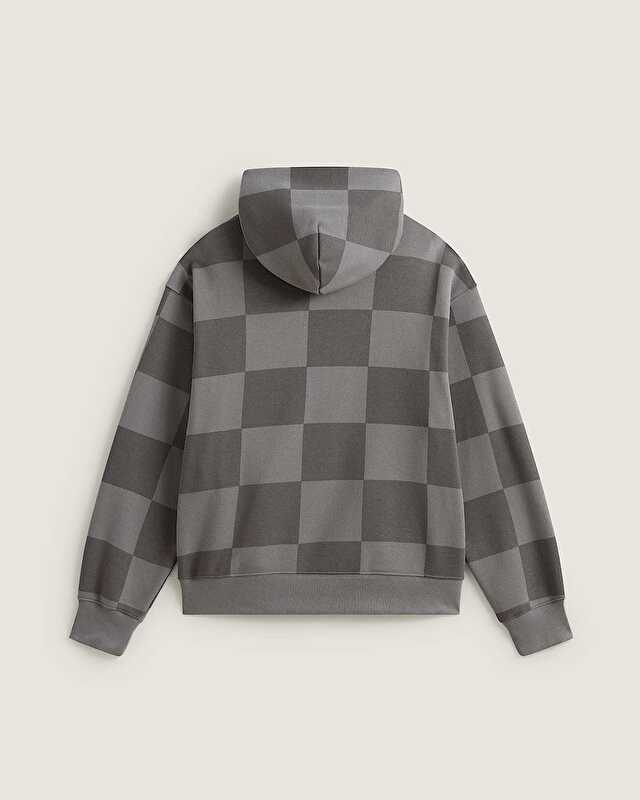 TONAL CHECK STRETCH LOGO KAPÜŞONLU ÜST Pewter