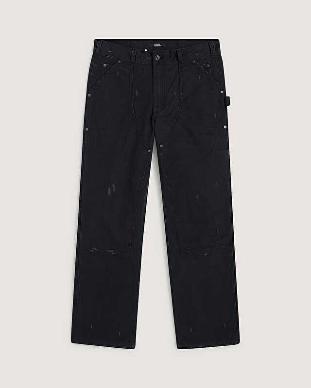 A.O.D. DISTRESSED DOUBLE KNEE PANTOLON Black