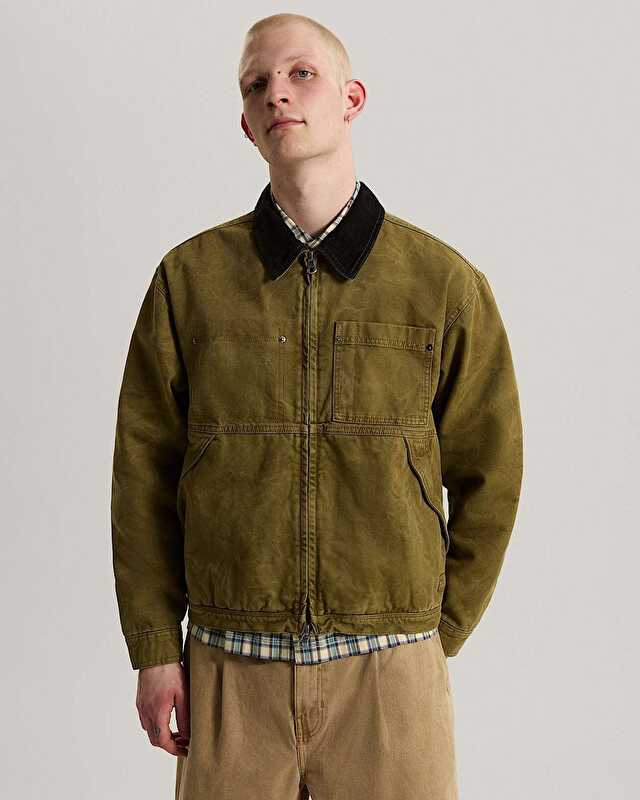 NICO CHORE CANVAS CEKET Olive Brown