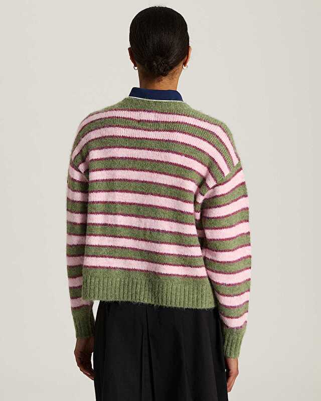 ROLLINS STRIPE KAZAK Green Balsam/Mystcmlbry