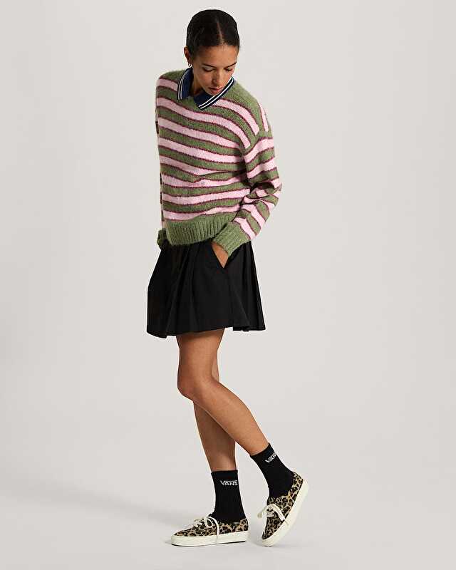 ROLLINS STRIPE KAZAK Green Balsam/Mystcmlbry