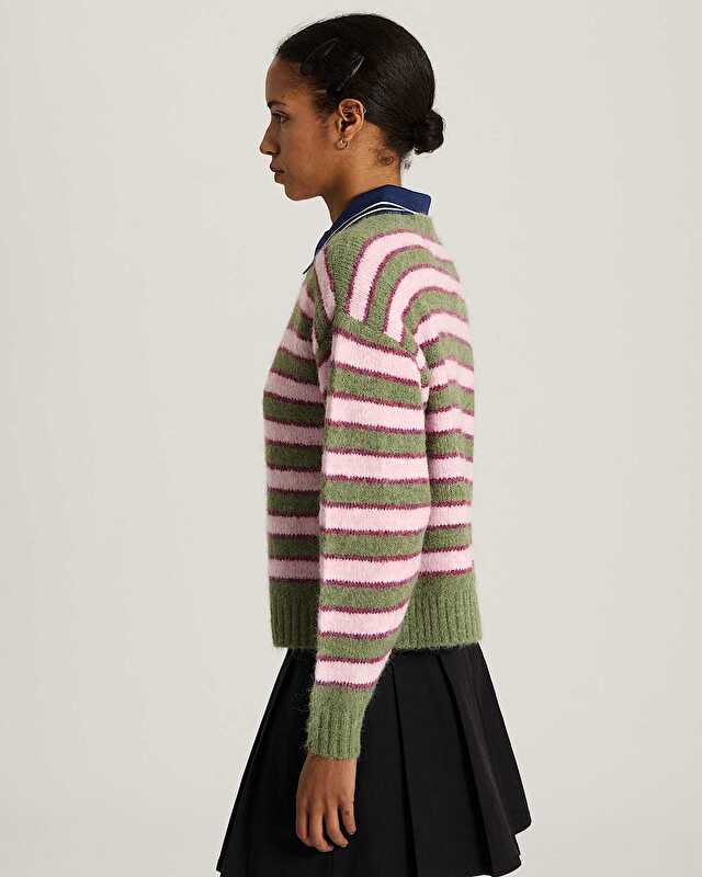 ROLLINS STRIPE KAZAK Green Balsam/Mystcmlbry